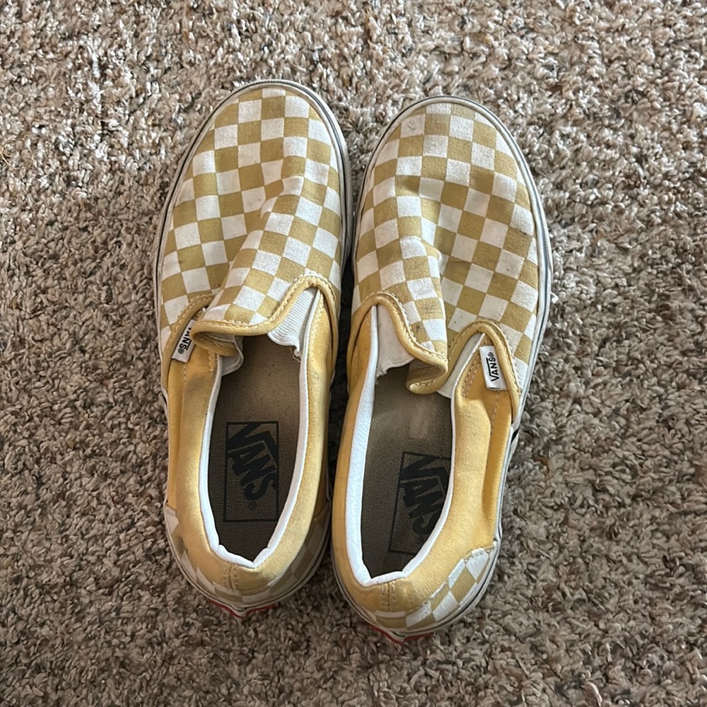 Yellow checkered vans